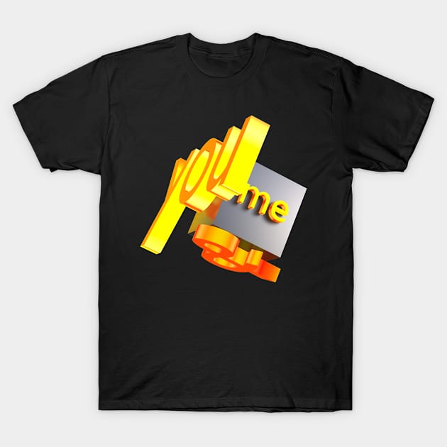 Text you and me gradient T-Shirt by Yelaman